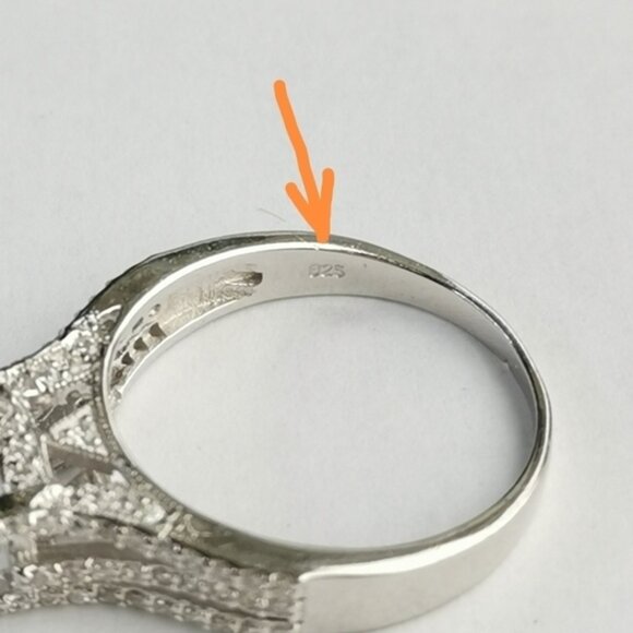 New sterling silver cz cathedral set ring engagement cocktail size 9 - Picture 6 of 8